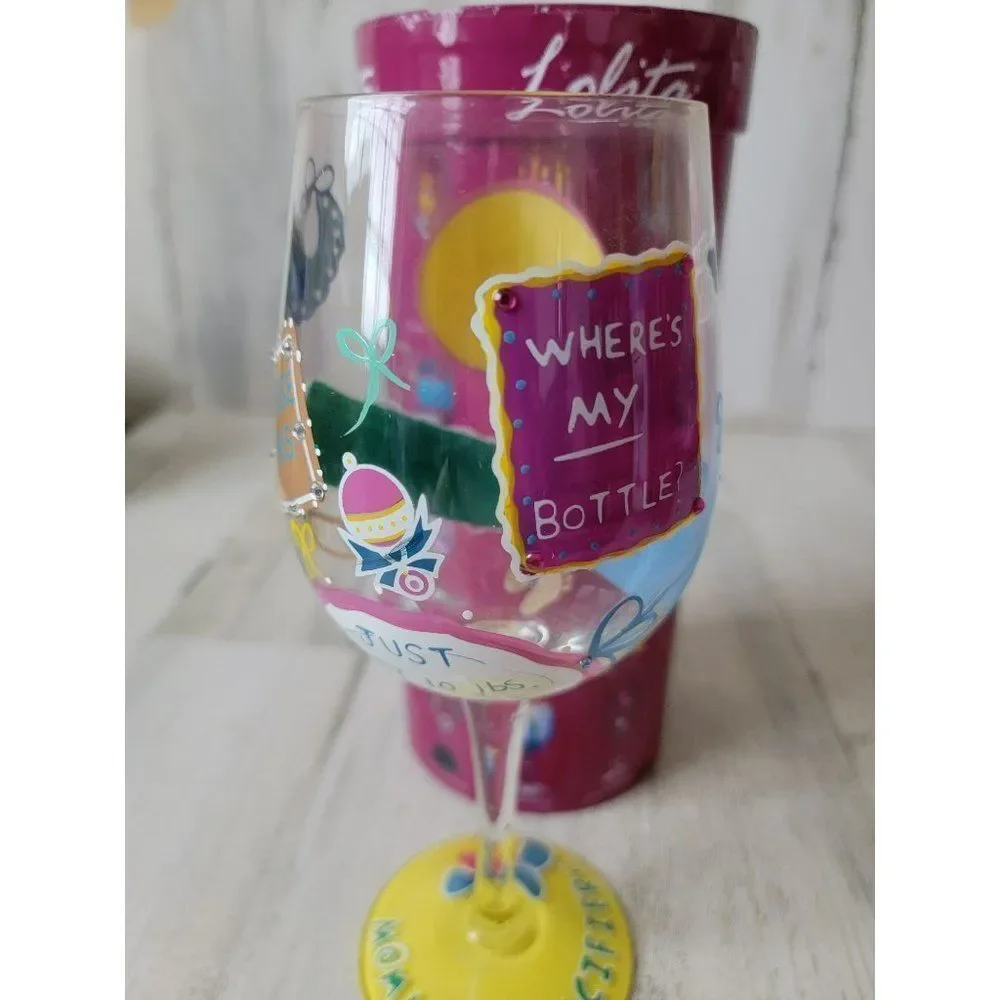 Lolita new‎ mommy wine glass baby parent mom drinkware